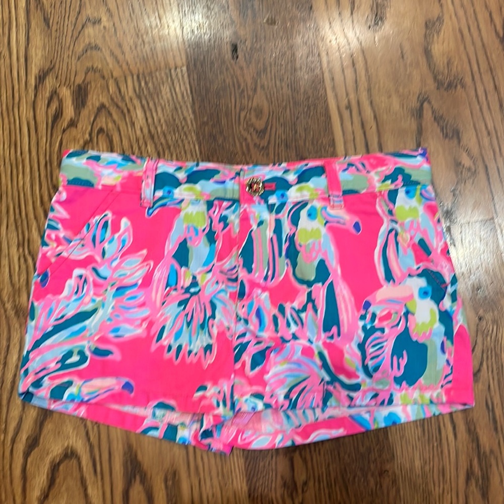 Girls Colorful, Bright Pink Lilly Pulitzer Shorts , size 10